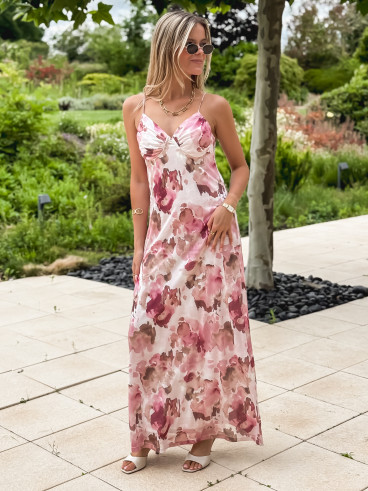 Robe à motifs Emilda - Rose