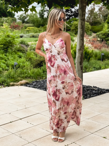 Robe à motifs Emilda - Rose