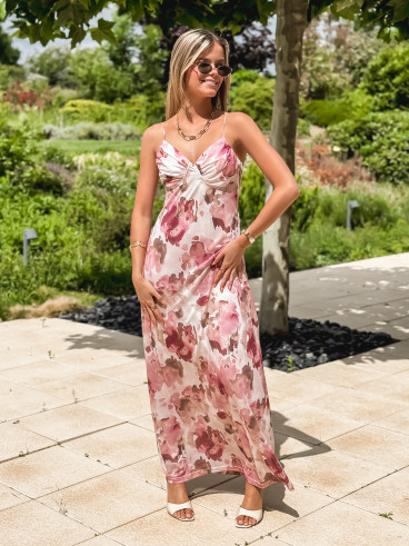 Robe à motifs Emilda - Rose