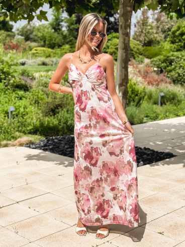 Robe à motifs Emilda - Rose