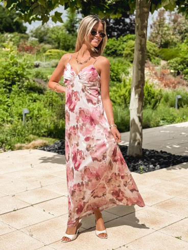 Robe à motifs Emilda - Rose