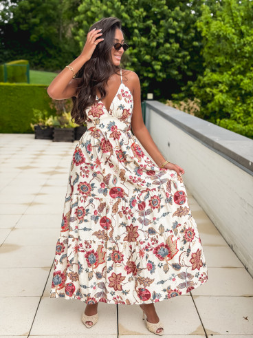 Robe longue Raya - Beige