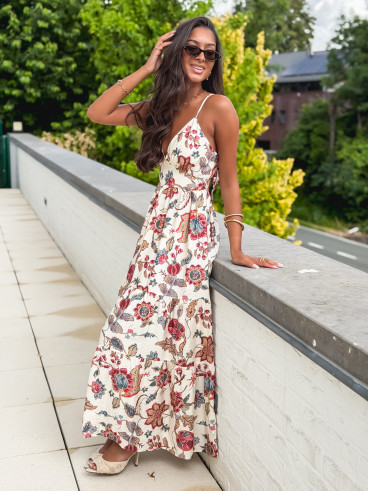 Robe longue Raya - Beige