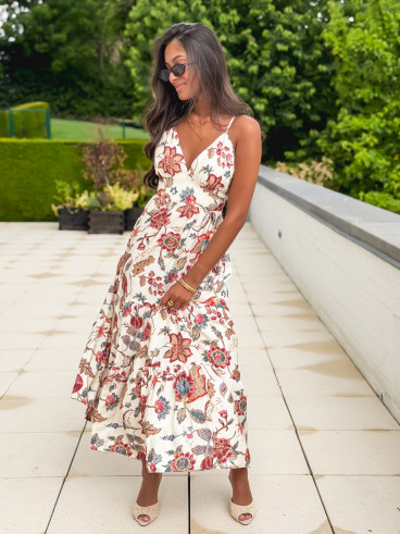 Robe longue Raya - Beige
