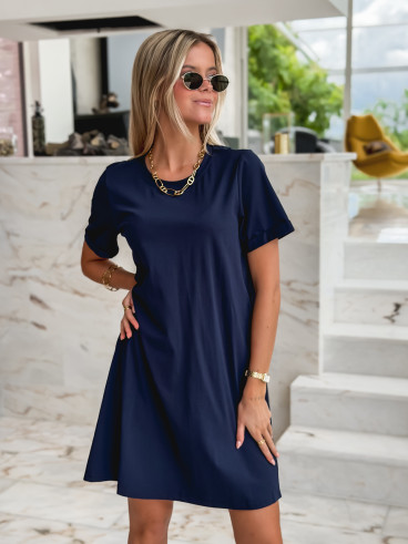 Robe courte Alizéane - Bleu Marine