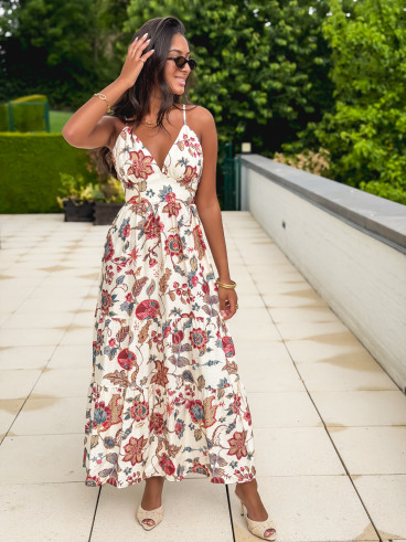 Robe longue Raya - Beige