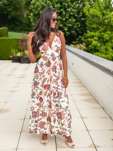 Robe longue Raya - Beige