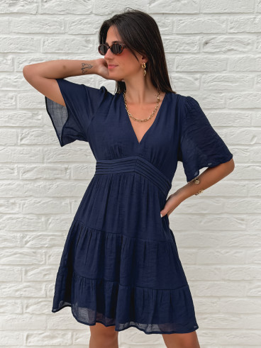 Robe courte Getty - Bleu Marine