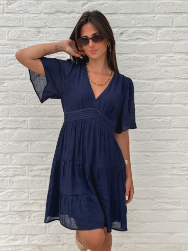 Robe courte Getty - Bleu Marine