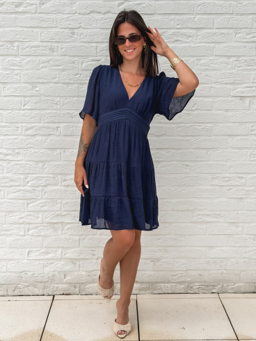 Robe courte Getty - Bleu Marine