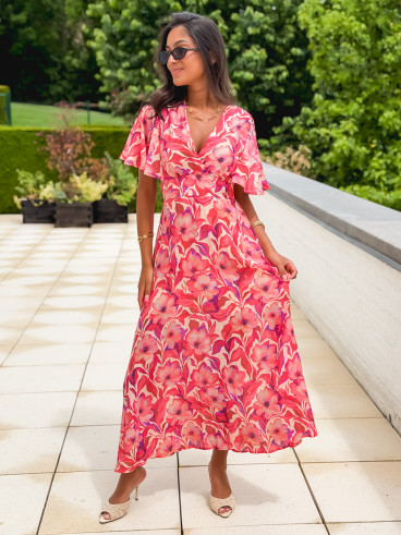 Robe longue Allya - Rose