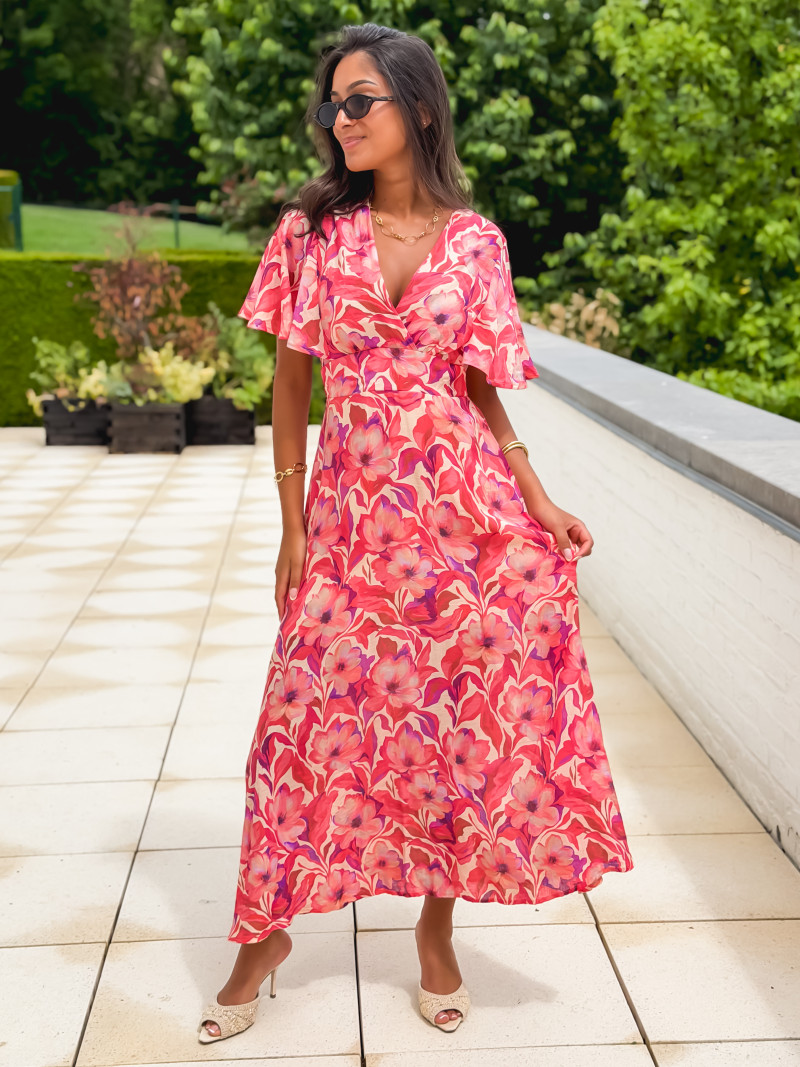 Robe longue Allya - Rose