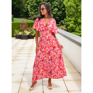 Robe longue Allya - Rose