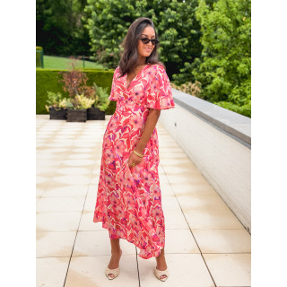 Robe longue Allya - Rose
