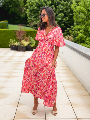 Robe longue Allya - Rose