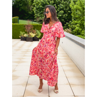 Robe longue Allya - Rose