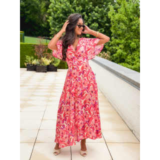 Robe longue Allya - Rose