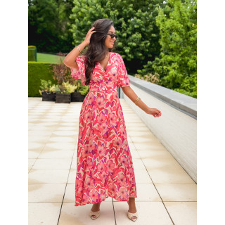 Robe longue Allya - Rose