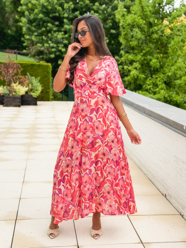 Robe longue Allya - Rose
