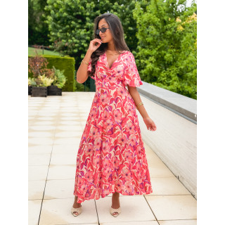 Robe longue Allya - Rose