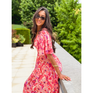Robe longue Allya - Rose