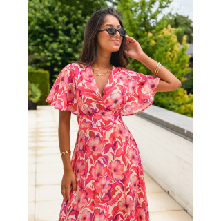 Robe longue Allya - Rose
