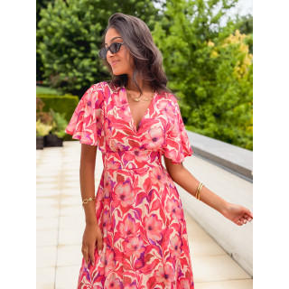 Robe longue Allya - Rose