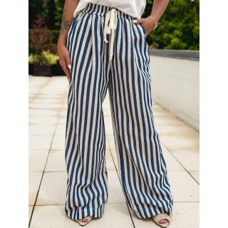 Pantalon ligné Corse - Bleu