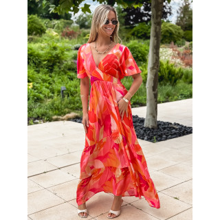 Robe longue orange