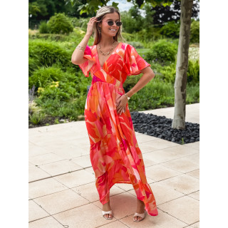 Robe longue orange