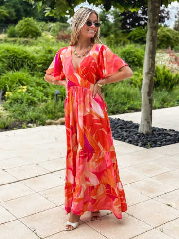 Robe longue orange