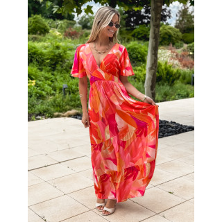 Robe longue orange