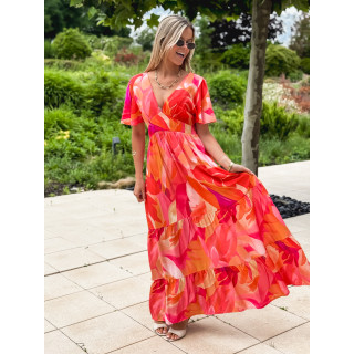 Robe longue orange