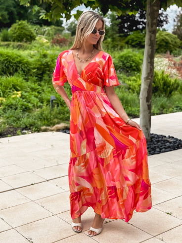 Robe longue orange