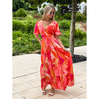 Robe longue orange