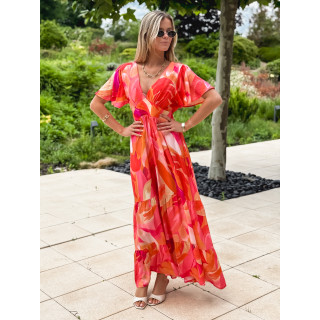 Robe longue orange