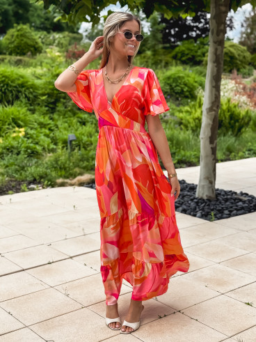 Robe longue orange