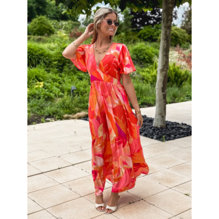 Robe longue orange