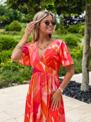 Robe longue orange
