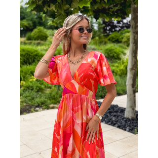 Robe longue orange