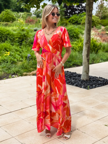 Robe longue orange