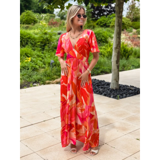 Robe longue orange