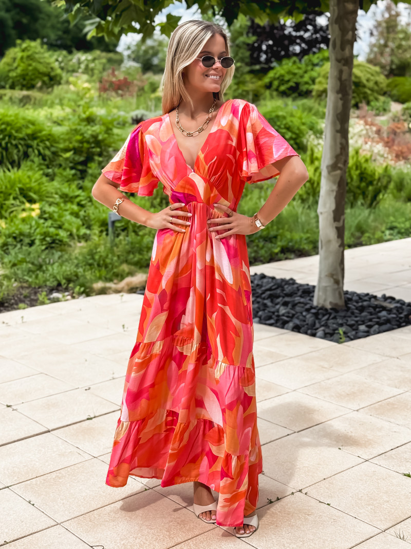 Robe longue orange