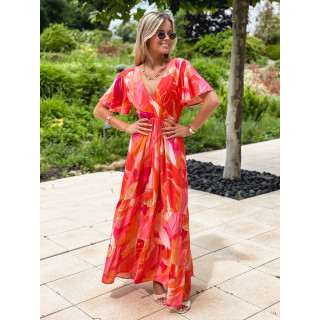Robe longue orange