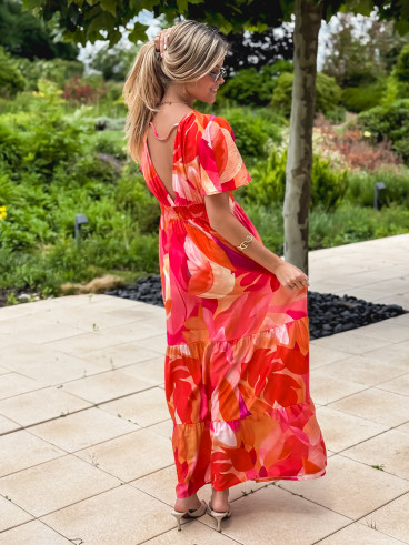 Robe longue orange