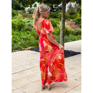 Robe longue orange