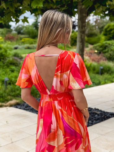 Robe longue orange