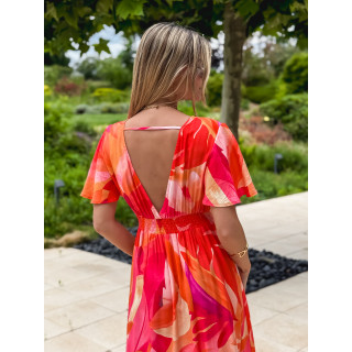 Robe longue orange