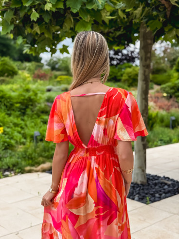 Robe longue orange