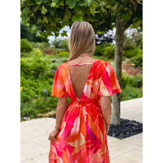 Robe longue orange